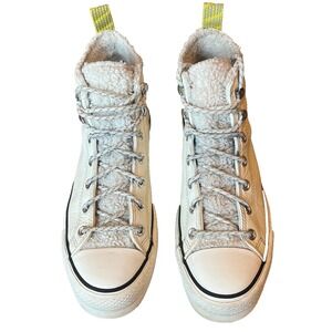 Converse Chuck Taylor Platform 70 Sherpa White Hi-Top Sneaker Women 9 UK 7 EU 40